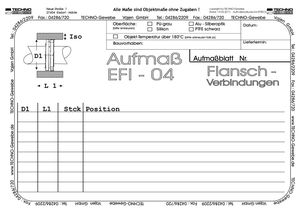 Flanschisolierung Flanschdämmung Massaufnahmebogen