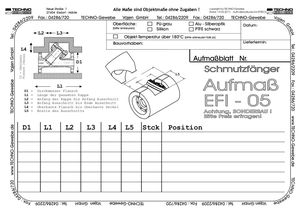 Aufmaßbogen Schmutzfänger Isolierung Dämmung